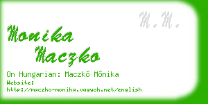 monika maczko business card