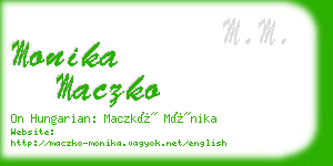 monika maczko business card